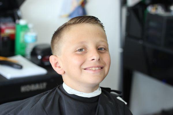 Tapered combover for this young man