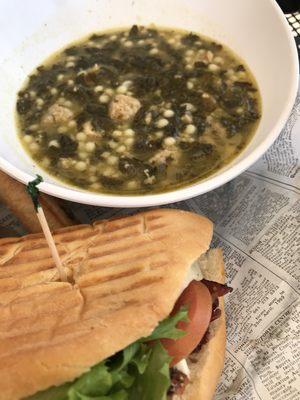 1/2 Cranberry BLT with Italian wedding soup