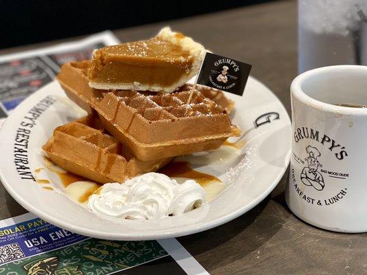 Pumpkin Cheesecake Waffles - Special of the Day