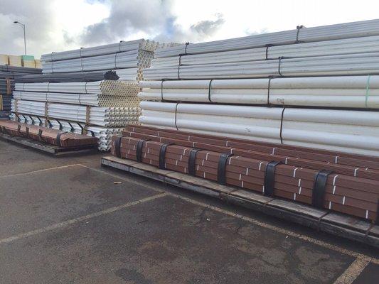 All kinds of pvc pipes, pumps, gardening tools, valves. Etc.