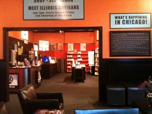 the library's inside the chicago visitor information center...