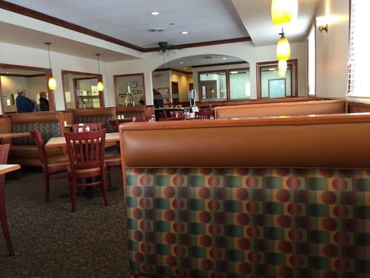 Offer the fairly Standard look of a Midwest family restaurant dining room.