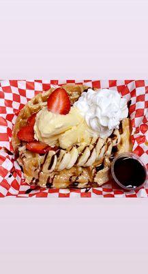 Waffle with Ice Cream