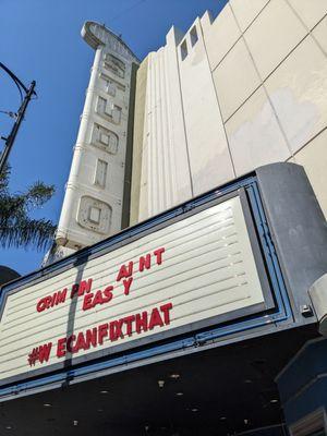 Exterior -- former theater converted to a climbing gym