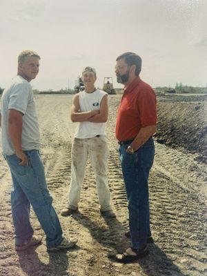 Pastor Jeff's sons talking to his father at building site v