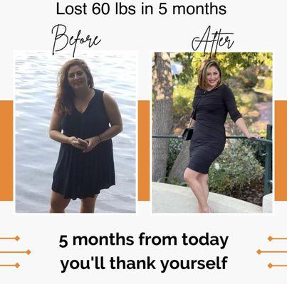 Navazeh lost 60 lbs in 5 months