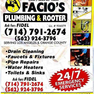 Facio's Plumbing & Rooter