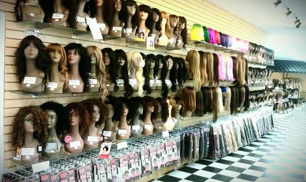 a lot of selection of wigs