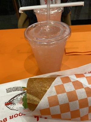 Hanoi sandwich and pink lemonade