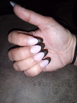 I showed him an inspiration picture and he got it perfectly! I asked for matte on top. I'm so happy!