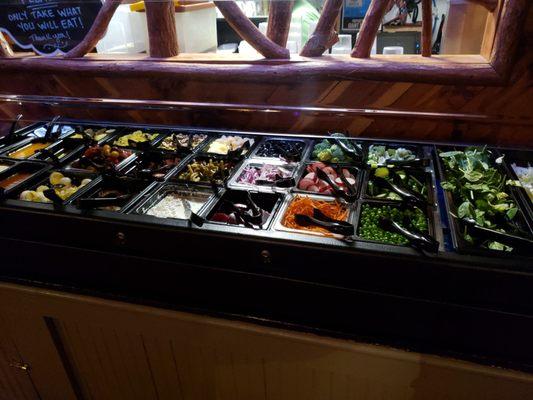 Delicious salad bar, always fresh.