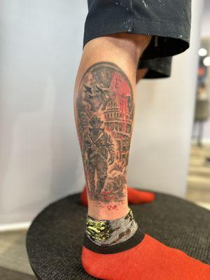 Apocalypse tattoo in front of Capitol Building