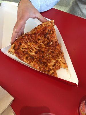 It's two slices in one big one. It is average.