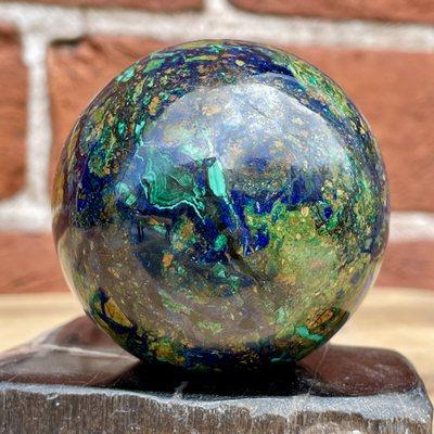 Azurite and Malachite Polished Sphere from Peru