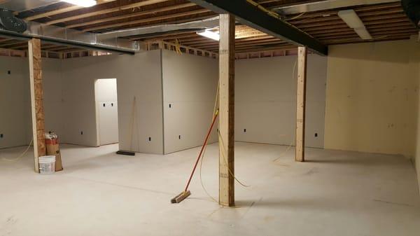 FINISH BASEMENT, INSTALL ELECTRICAL, ADD AC, SHEETROCK