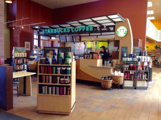 Starbucks inside of the supermarket.