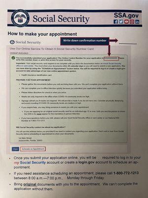 Do this online for social security number related issues to get an appointment