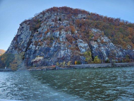 Traversing the S curve near West Point.