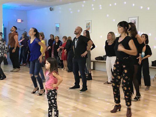 Line dance at our party