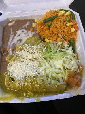 Enchilada in green Chile sauce delicious