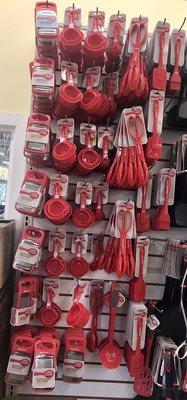 Display: The Betty Crocker Red Spoon, designed by Lippincott & Margulies, Inc., began appearing on packaging in 1954.