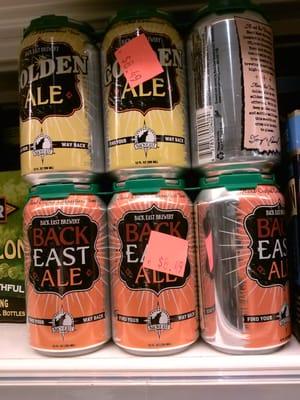 Yay !! Back East cans are being sold here..