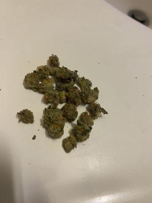 This is all the bud found in the bag