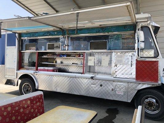 The truck and eating area