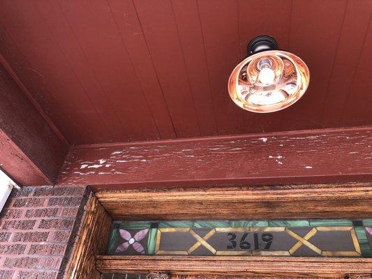 Porch light installation