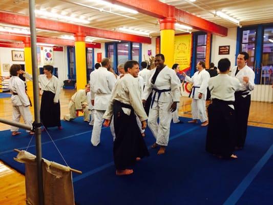 A visit to our Aikido practice by Sensei Leon Brooks, 8th degree black belt in Kokikai Aikido