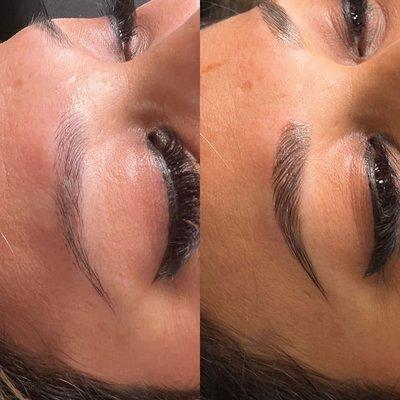 Eyebrow lamination, tint & wax by Katrina.