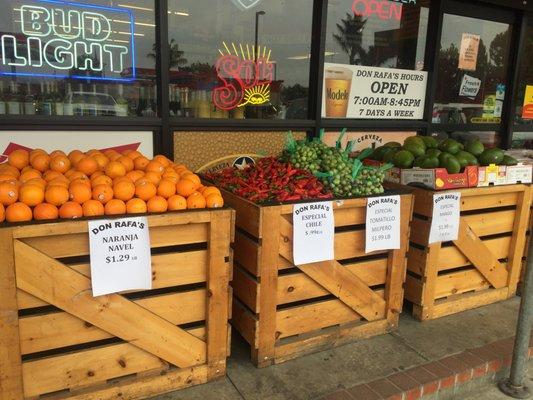 Outside veg display