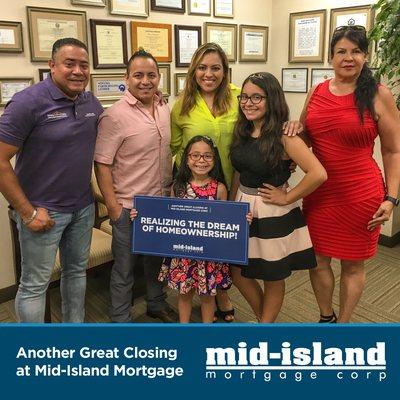 Another Great Closing at Mid-Island Mortgage with Loan Officer, Maria Estrada