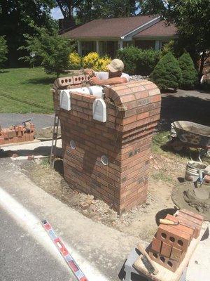 Double Brick Mailbox