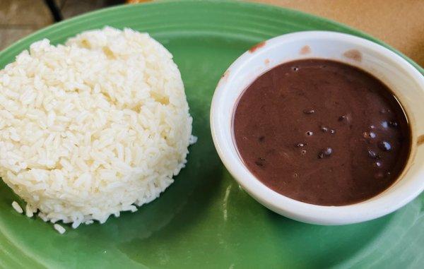 A side of Beans & Rice ($2.50).