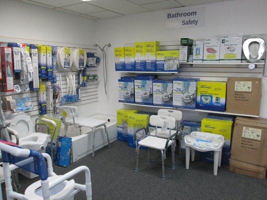 Large selection of bath safety.