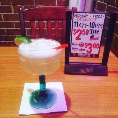 Margarita. $5 Monday to Friday! Weekends: $10