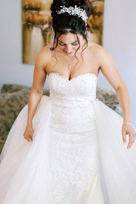 Redesigned fitted wedding dress