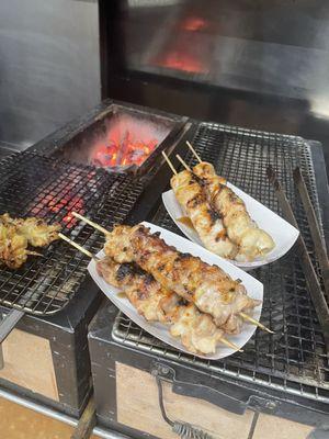 Huli huli chicken yakitori skewers