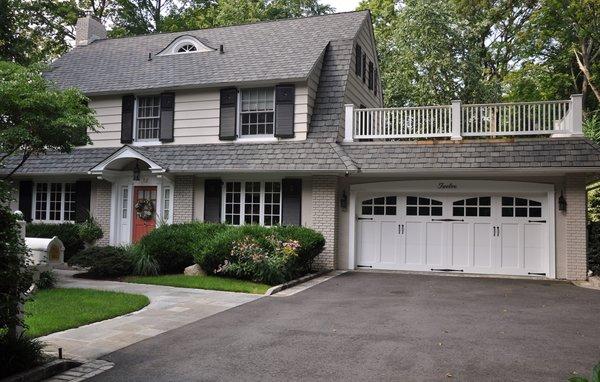 Double size wood carriage house garage door