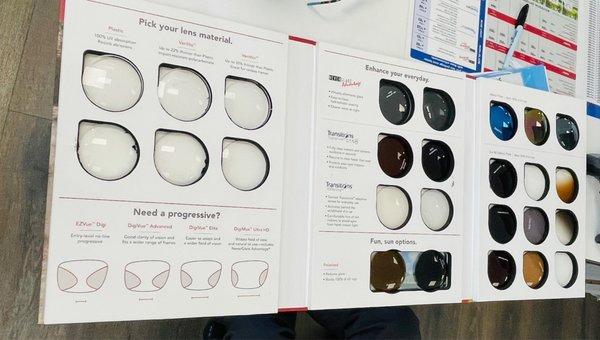 Examples of lenses available