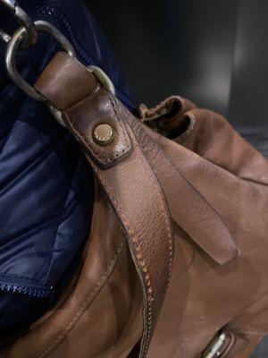 Longchamp Leather Shoulder Bag - stitching fix by Harry's