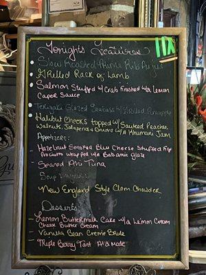 Todays specials 7/8/22