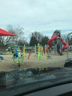 Kids are playing on this beautiful Michigan day!