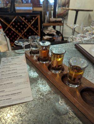 4 Spirit Flight: Gin, Brandy, Rum & Whisky