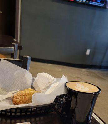 Cinnamon Toast Crunch latte and a savory scone!