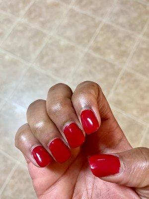 Full set hard gel, natural nails