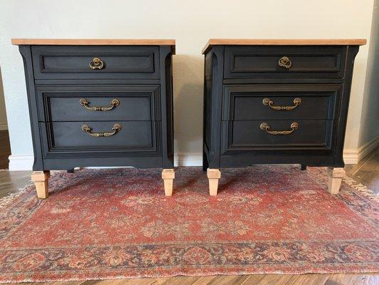 restored and redesigned side tables