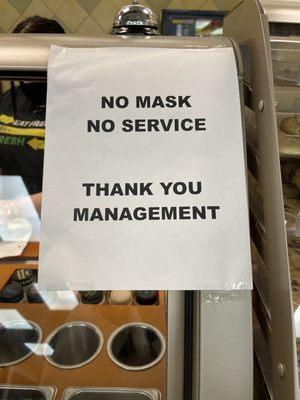 BEWARE: No mask No service