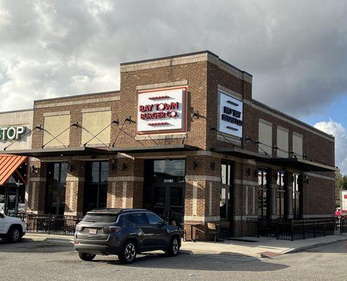 View of Outside Restaurant. Parking is available on either side.